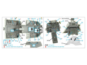 Quinta Studio QDS-48405 F-14D 3D-Printed &amp;amp; colored Interior on decal paper (Hobby Boss) (Small version) 1/48 – image 2