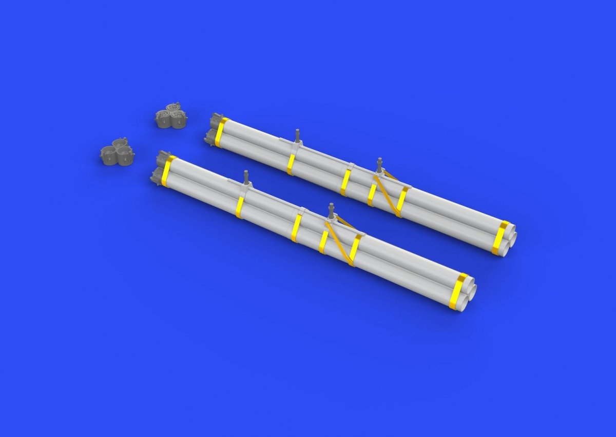 Eduard 632082 Bazooka rocket launchers for P-40 1/32 – image 2