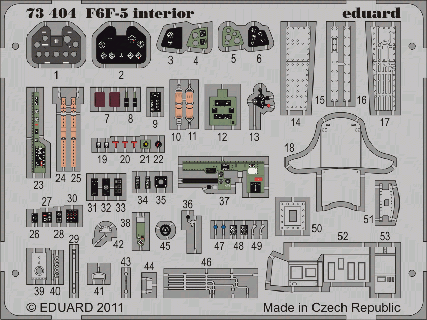 Eduard 73404 F6F-5 interior SA 1/72 CYBER HOBBY, DRAGON