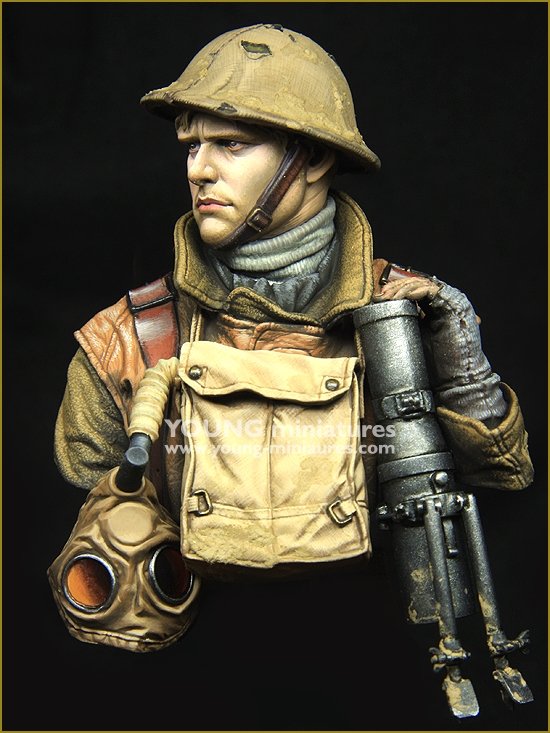 Young Miniatures YM1875 British LEWIS Gunner WWI 1/10 – image 3