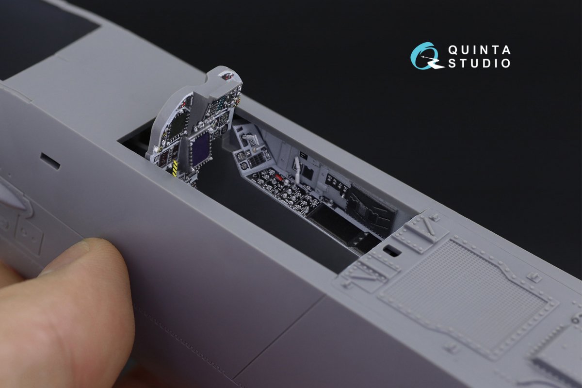 Quinta Studio QD32101 F/A-18C Early 3D-Printed &amp;amp; colored Interior on decal paper (for Academy kit) 1/32 – image 3