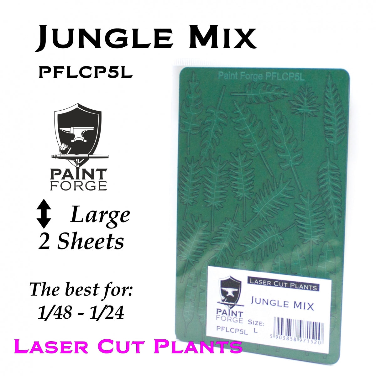 Paint Forge PFLCP5L Laser Cut Plants JUNGLE SET 5L