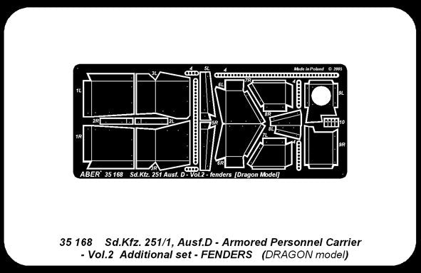 Aber 35168 Sd.Kfz.251/1 ausf.D part 2 fenders (DRA) (1/35) – image 4
