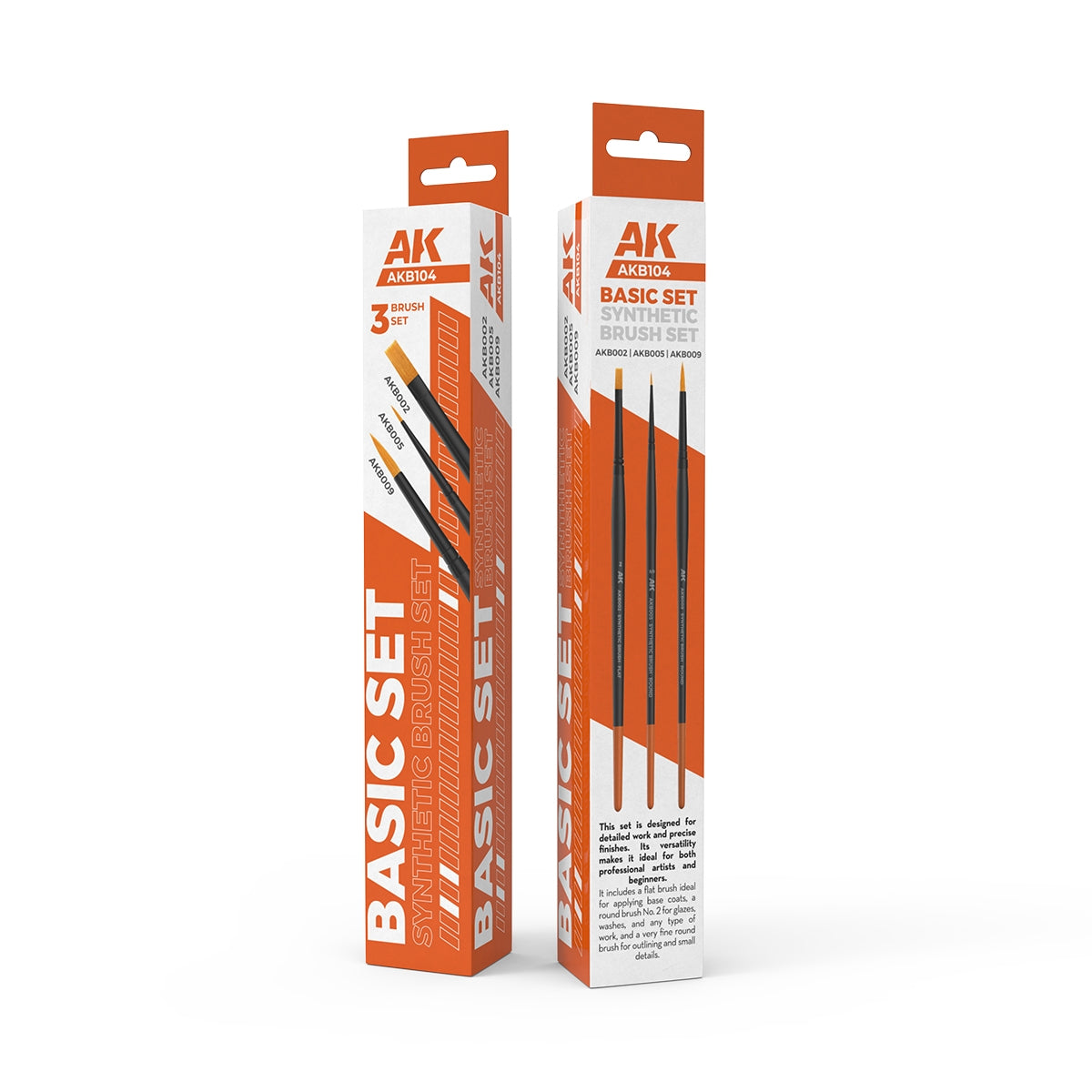 AK Interactive AKB104 ENSEMBLE DE BALAIS DE BASE