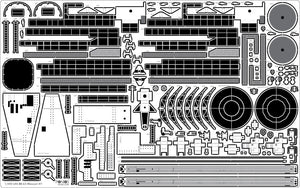 Pontos 23002F1 USS BB-63 Missouri 1945 Detail Up Set (Teak tone stained wooden deck) 1/200 – immagine 11