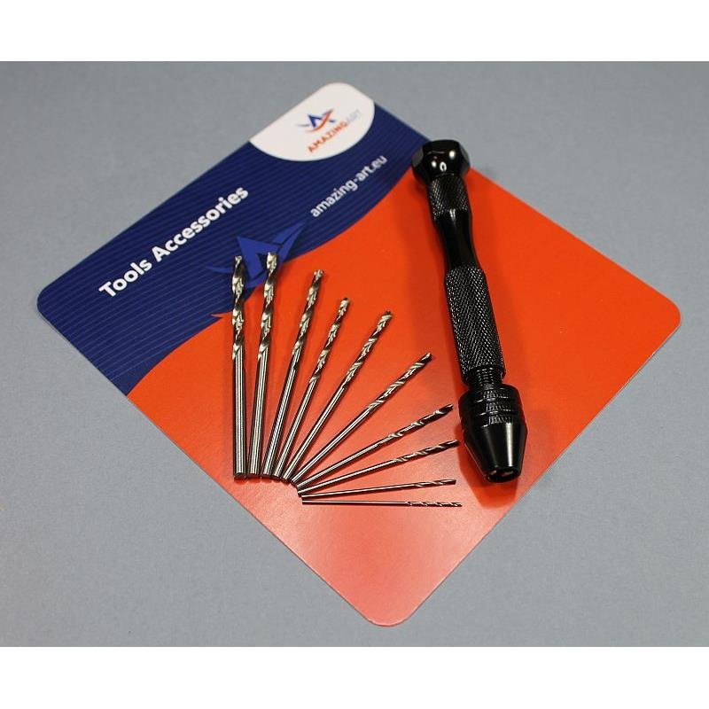 Amazing Art 18918 Mini Hand Drill + 10 Drill Bits – Bild 2
