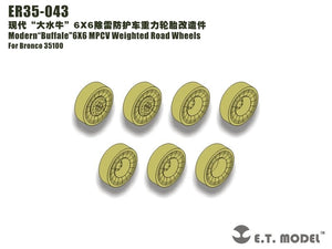 ET Model ER35-043 Modern“Buffale&amp;quot;6X6 MPCV(2004-2006 Production)Weighted Road Wheels For Bronco 35100 1/35