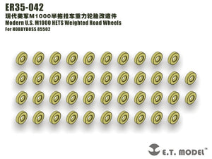 ET Model ER35-042 Modern US M1000 HETS Weighted Road Wheels For HOBBYBOSS 85502 1/35