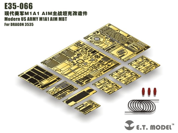 ET Modèle E35-066 M1A1 AIM MBT moderne de l'armée américaine (pour DRAGON 3535) (1/35)