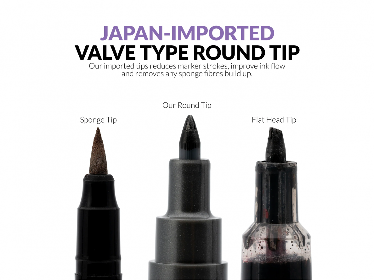 Gaahleri GM-MS06 Metallic Series Markers Zirconium Black