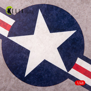 KELIK KS48027 US Roundel - Acrylic 3 mm (240 x 240 mm) (190g) 1/48 – obrázek 2