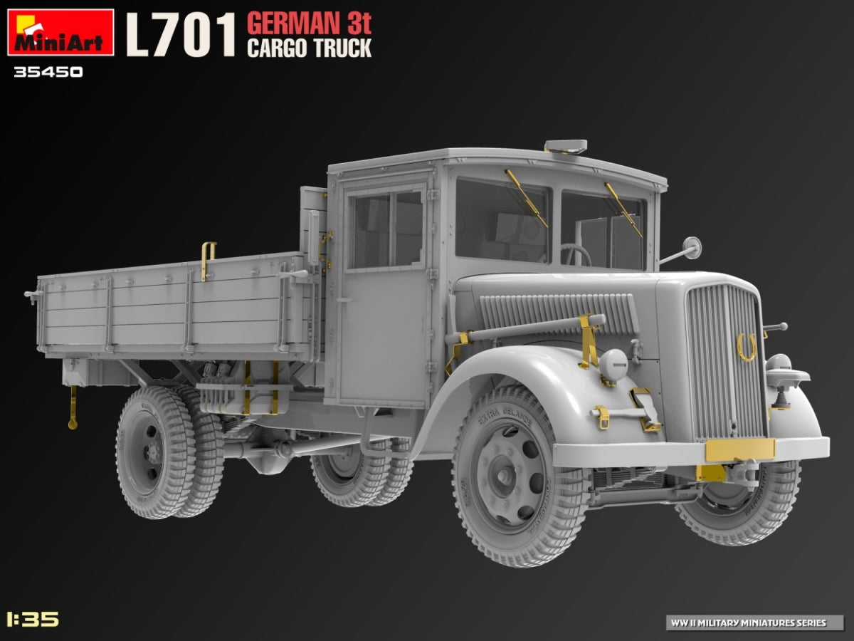 Miniart 35450 L701 GERMAN 3T CARGO TRUCK 1/35 – Bild 6