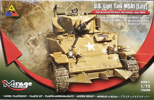 Mirage Hobby 726088 US Light Tank M5A1 (Late) 4th Armored Division, Normandy, July 1944 1/72