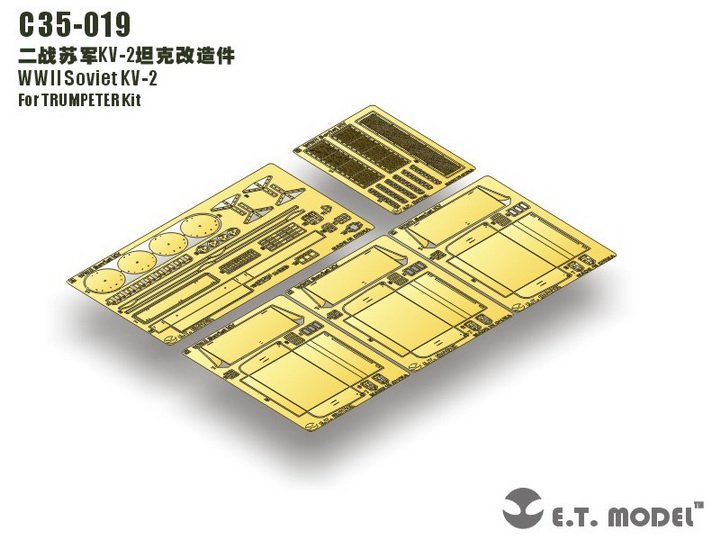 Maquette ET Model C35-019 KV-2 soviétique de la Seconde Guerre mondiale pour kit TRUMPETER au 1/35