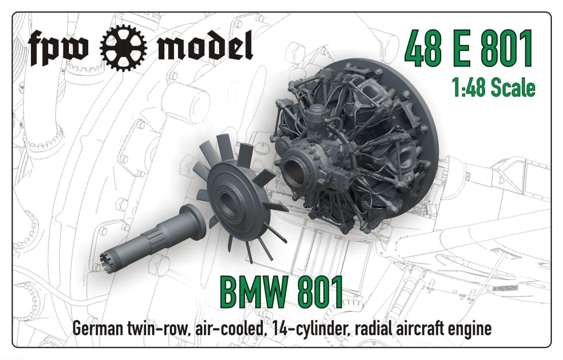 FPW Modèle 48E801 BMW 801 (Fixe) 1/48 