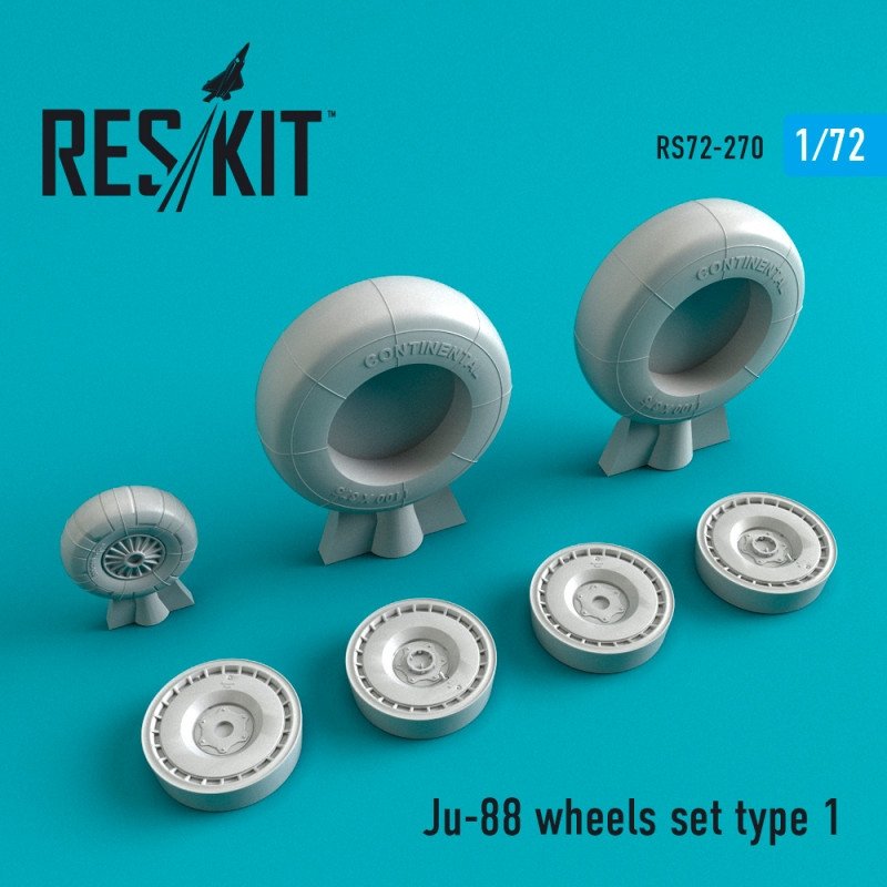 RESKIT RS72-0270 Ju-88 wheels set type 1 1/72