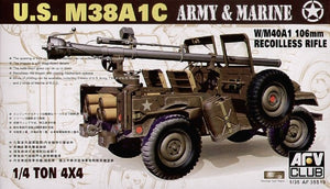 AFV Club 35S19 M38A1C 1/4T 106mm Rec.Rifle 1/35