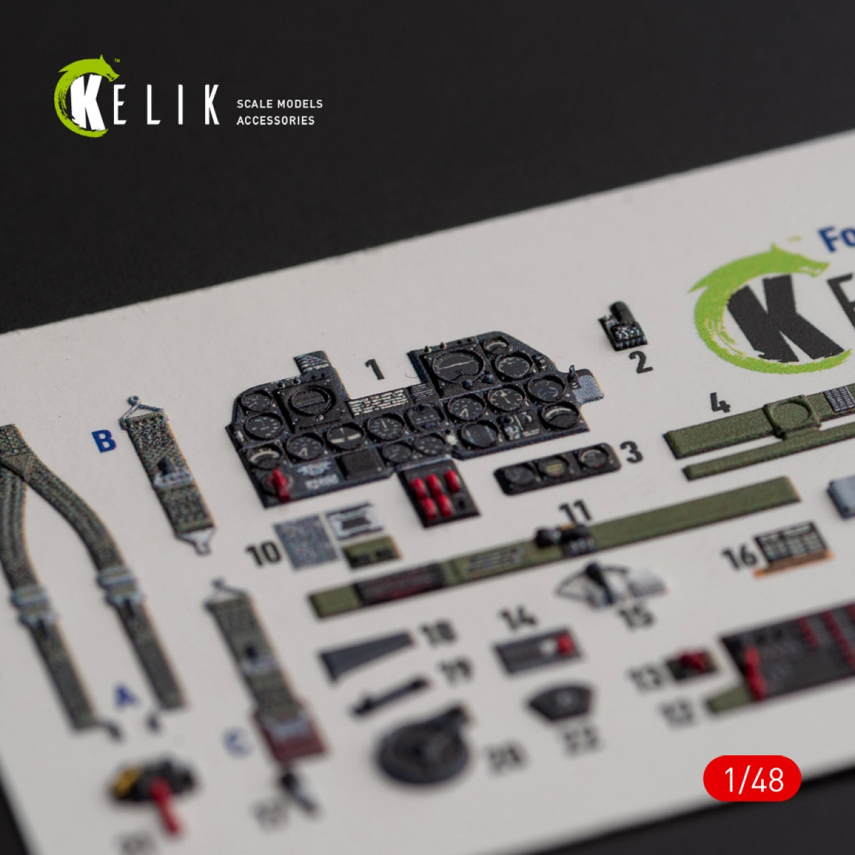 KELIK K48016 Р-47D &amp;quot;Thunderbolt&amp;quot; interior 3D decals for Italeri/Academy kit 1/48 – image 3