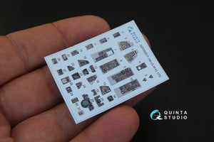 Quinta Studio QD72025 F-14A 3D-Printed &amp;amp; colored Interior on decal paper (for GWH kit) 1/72 – immagine 3