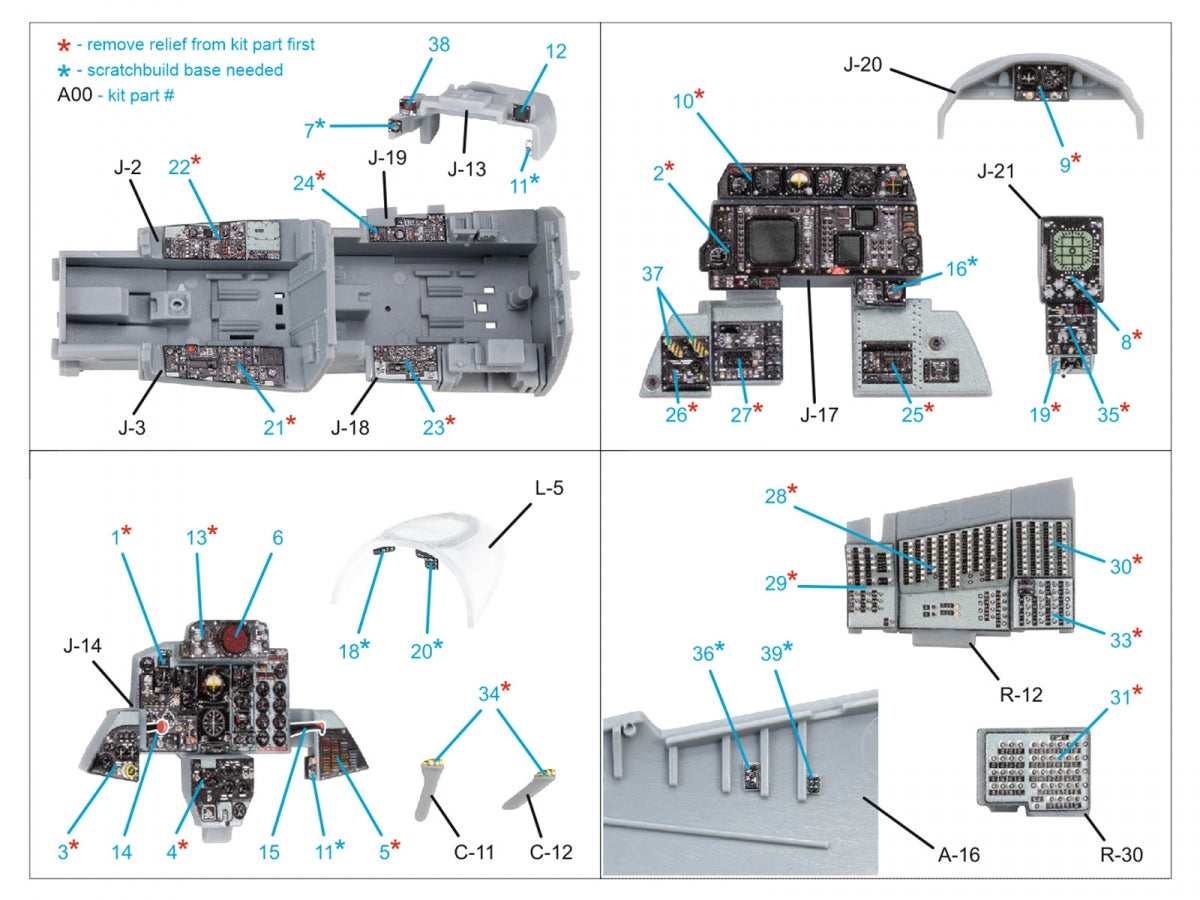 Quinta Studio QDS-48449 F-4G late 3D-Printed &amp;amp; colored Interior on decal paper (Zoukei Mura SWS) (Small version) 1/48 – image 3