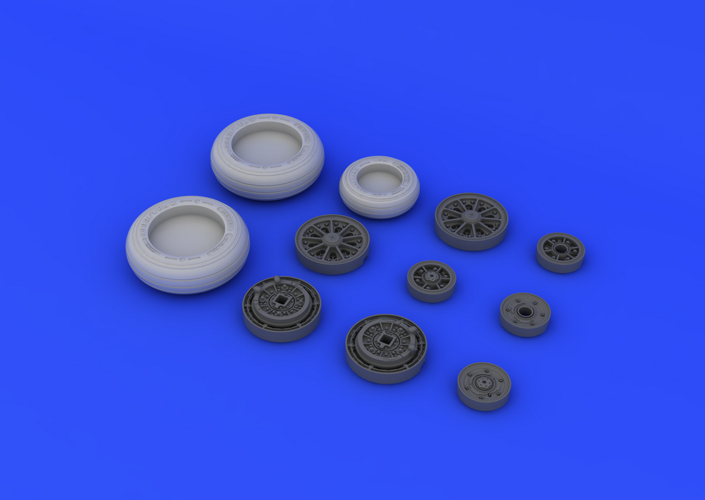 Eduard 632046 F-104 undercarriage wheels late 1/32 (ITALERI) – obrázek 4