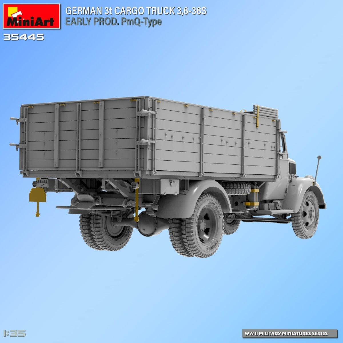 Miniart 35445 GERMAN 3t CARGO TRUCK 3.6-36S EARLY PROD. PmQ-Type 1/35 – obrázek 4