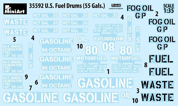 MiniArt 35592 US FUEL DRUMS 55 GALS. 1/35 – immagine 7