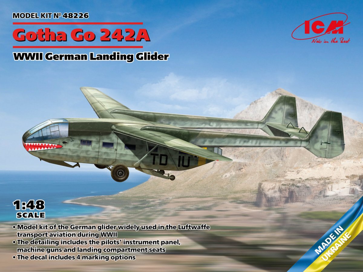 ICM 48226 Gotha Go 242A Planeur d'atterrissage allemand de la Seconde Guerre mondiale 1/48 