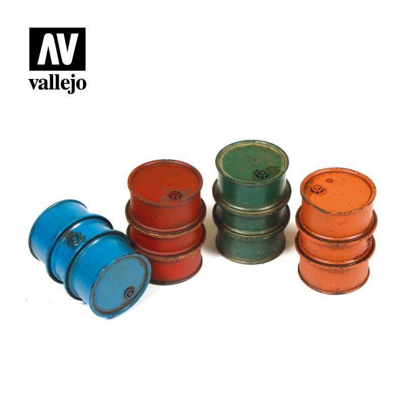 Vallejo SC203 Diorama Accessories Civilian Fuel Drums 1/35