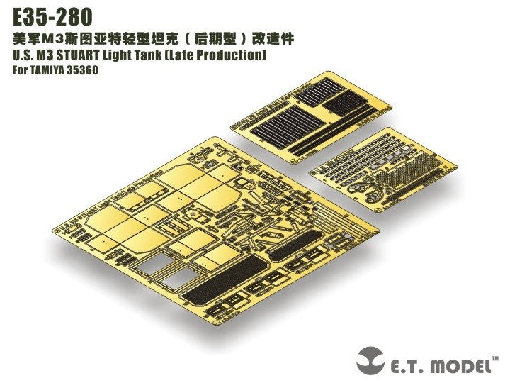 ET Model E35-280 US M3 STUART Light Tank（Late Production) (For TAMIYA 35360) 1/35 – Bild 5