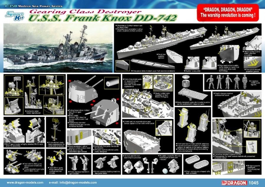 Dragon 1045 USS Frank Knox DD-742 (1/350) – Bild 2