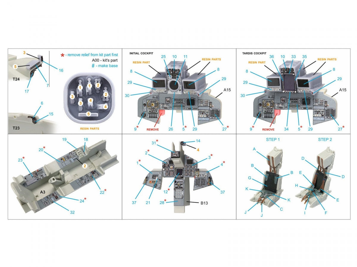 Quinta Studio QD+48263 Tornado GR.4 3D-Printed &amp;amp; colored Interior on decal paper (Revell) (with 3D-printed resin parts) 1/48 – Bild 2