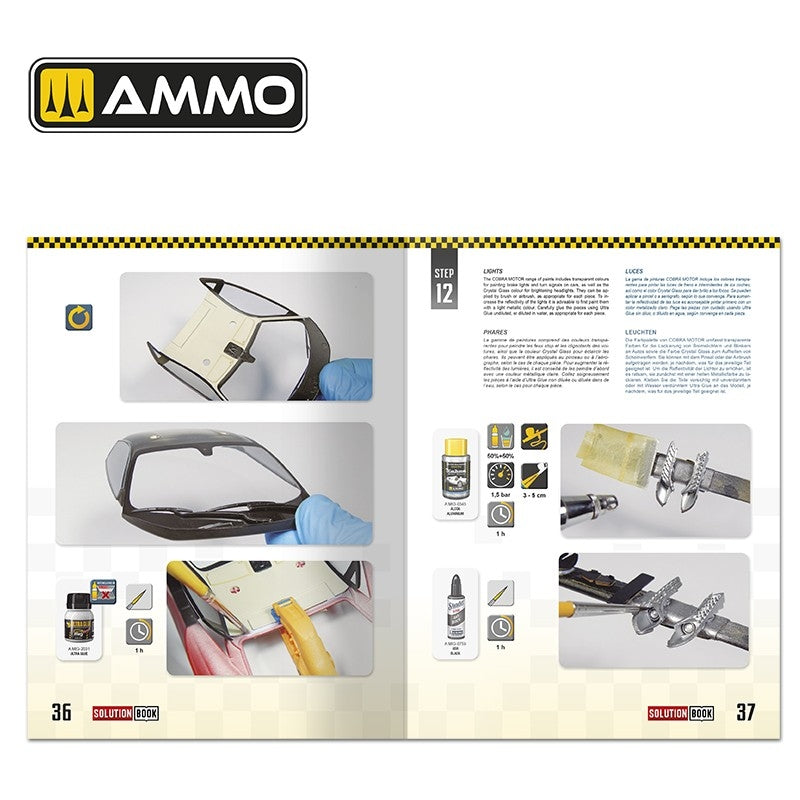 AMMO of Mig Jimenez 6604 SOLUTION BOOK 24 – How to Paint and Lacquer scale cars (Multilingual Book) – image 3
