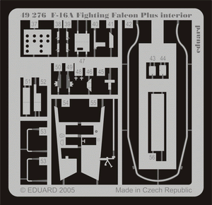 Eduard 49276 F-16A Plus interior 1/48 Hasegawa – immagine 2