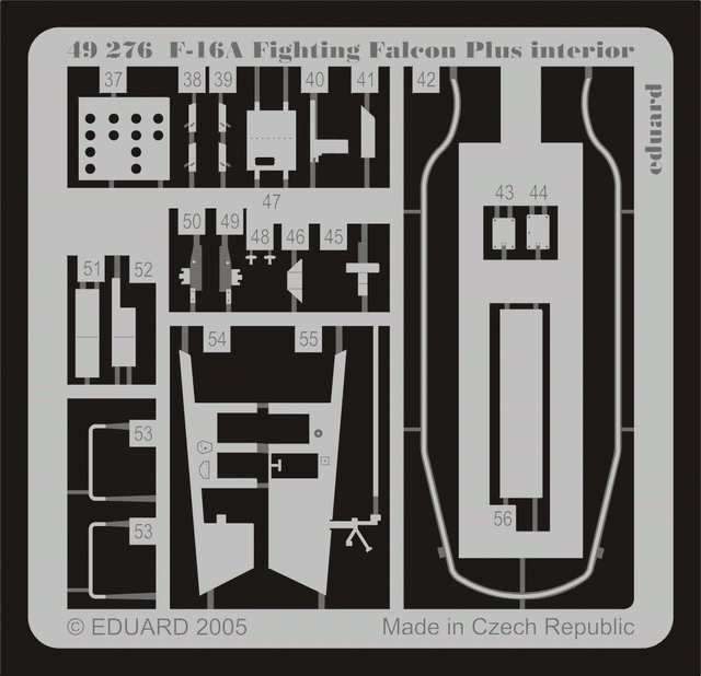 Eduard 49276 F-16A Plus interior 1/48 Hasegawa – immagine 2