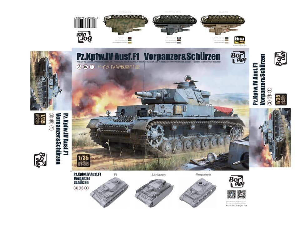Border Model BT-003 Pz.Kpfw.IV Ausf.F1 1/35 – image 2