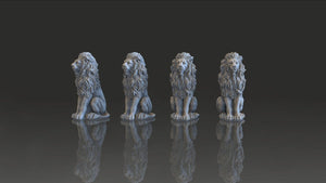 RT-Diorama 35666 Lion Statues Set (4pcs.) 1/35 – zdjęcie 2