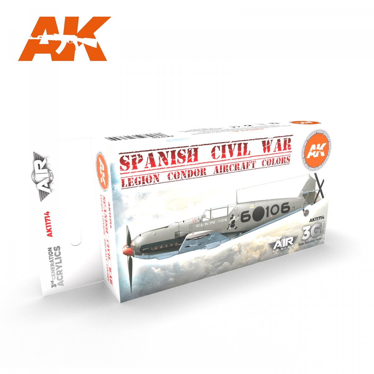 AK Interactive AK11714 GUERRE CIVILE ESPAGNOLE. COULEURS DES AVIONS CONDOR DE LA LÉGION 6 x 17 ml