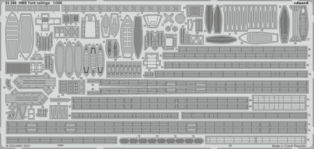 Eduard BIG5359 HMS York TRUMPETER 1/350 – obrázek 2