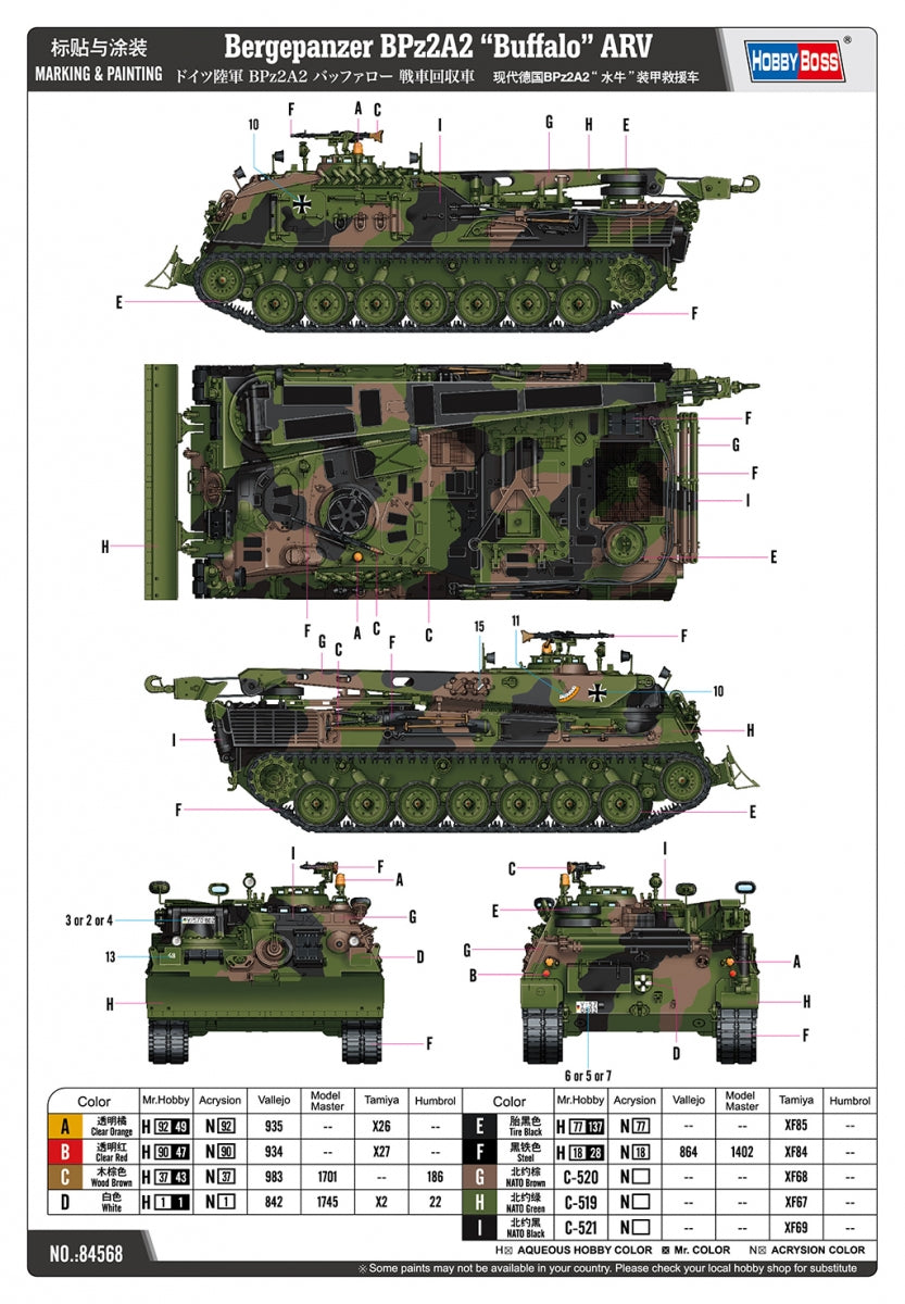 Hobby Boss 84568 Bergepanzer BPz2A2 Buffalo ARV 1/35 – obrázek 3