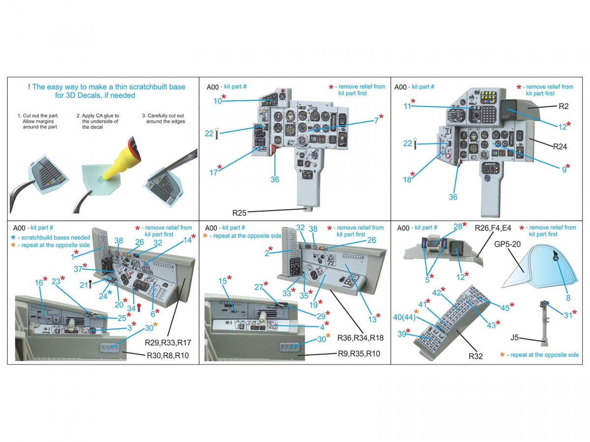 Quinta Studio QDS-32227 MiG-29UB 3D-Printed &amp;amp; colored Interior (Trumpeter) (Small version) 1/32 – immagine 2