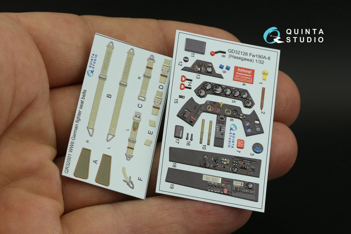 Intérieur imprimé en 3D et coloré sur papier décalcomanie Quinta Studio QD32126 FW 190A-8 (Hasegawa) 1/32 – image 11