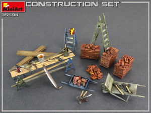 MiniArt 35594 Construction Set Kit: Ladders, Table, Buckets, Bricks, Cart, Anvil, Beams, Jack Stand &amp;amp; Tools 1/35 – immagine 7