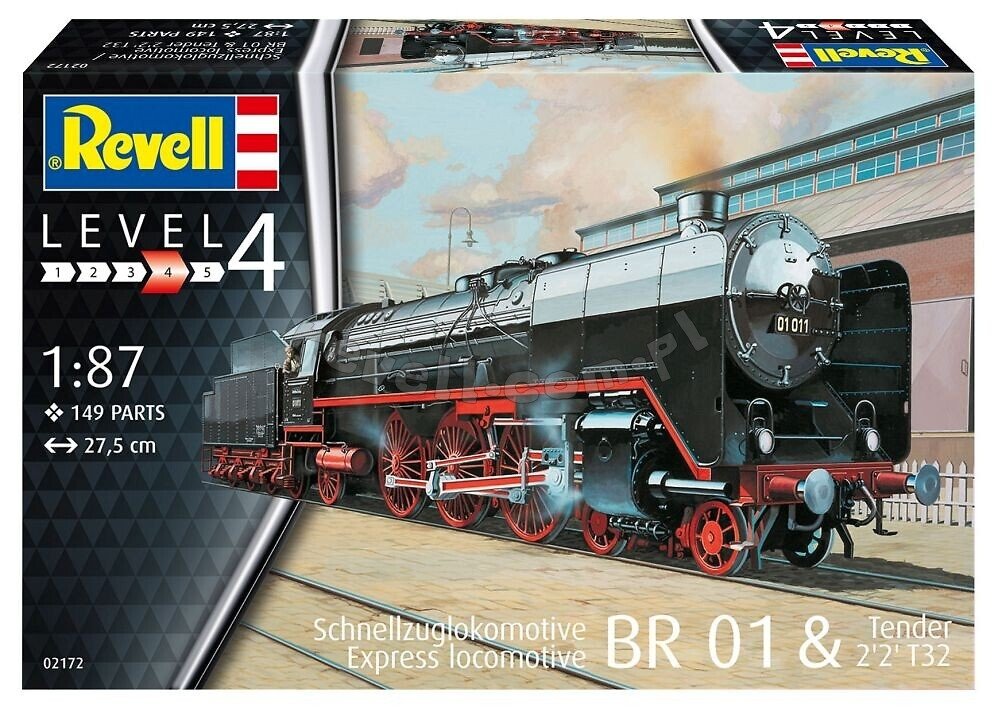 Revell 02172 Schwere Schnellzuglokomotive with Tender 2'2 T32 BR 01 1/87