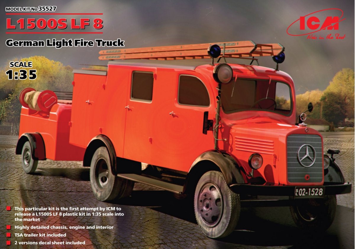 ICM 35527 L1500S LF 8 German Light Fire Truck 1/35