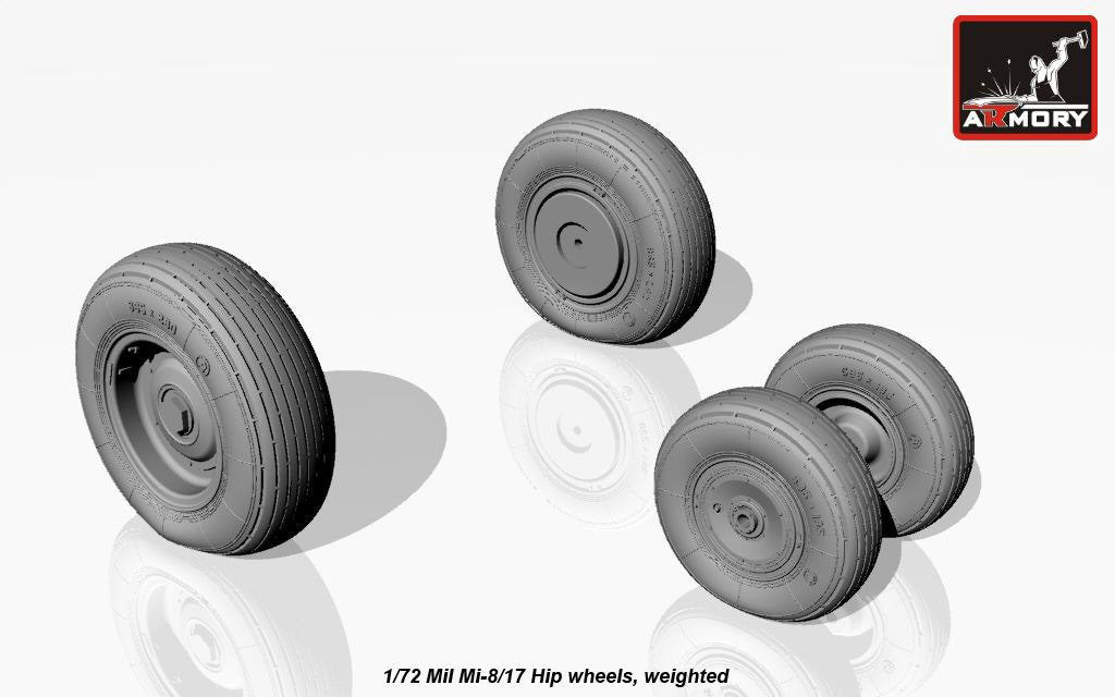 Armory Models AW72036 Mil Mi-8/17 Hip wheels 1/72