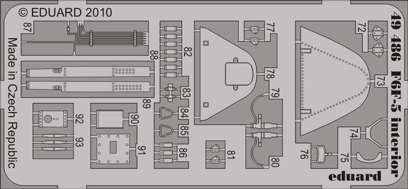 Eduard 49486 F6F-5 interior SA 1/48 Hobby Boss