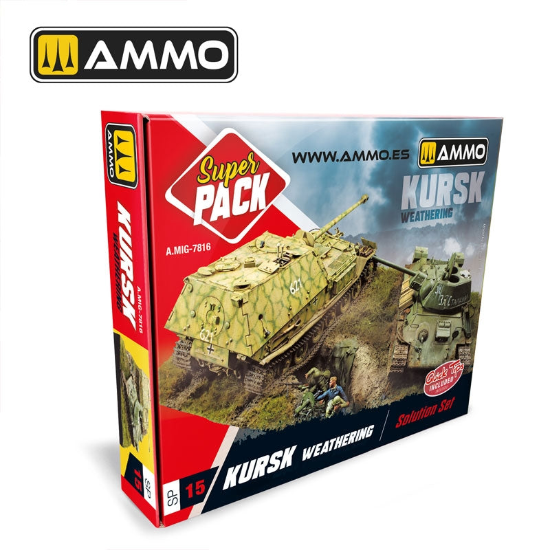 AMMO de Mig Jimenez 7816 SUPERPACK KURSK Boîte de solution de vieillissement 