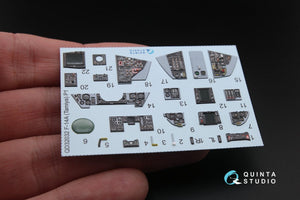 Quinta Studio QD32032 F-14A 3D-Printed &amp;amp; colored Interior on decal paper (for Tamiya kit) 1/32 – image 4