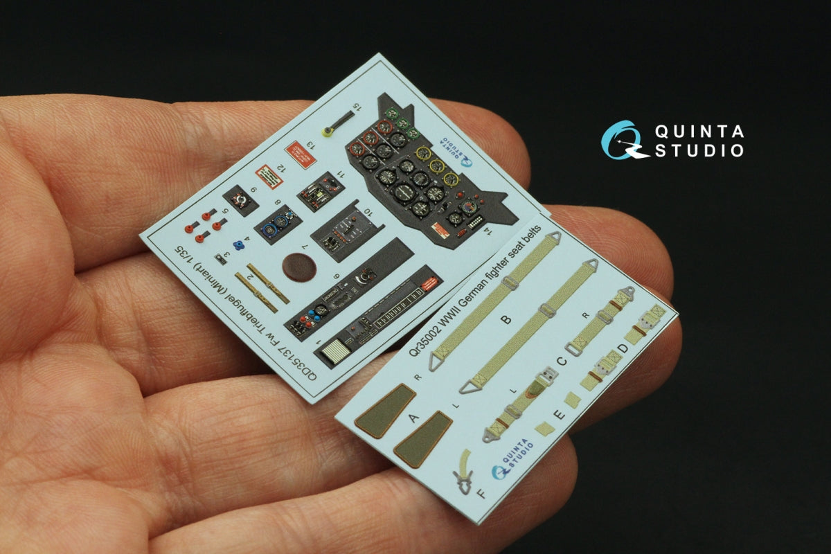 Quinta Studio QD35137 FW Triebflugel 3D-Printed colored Interior on decal paper (Miniart) 1/35 – immagine 5